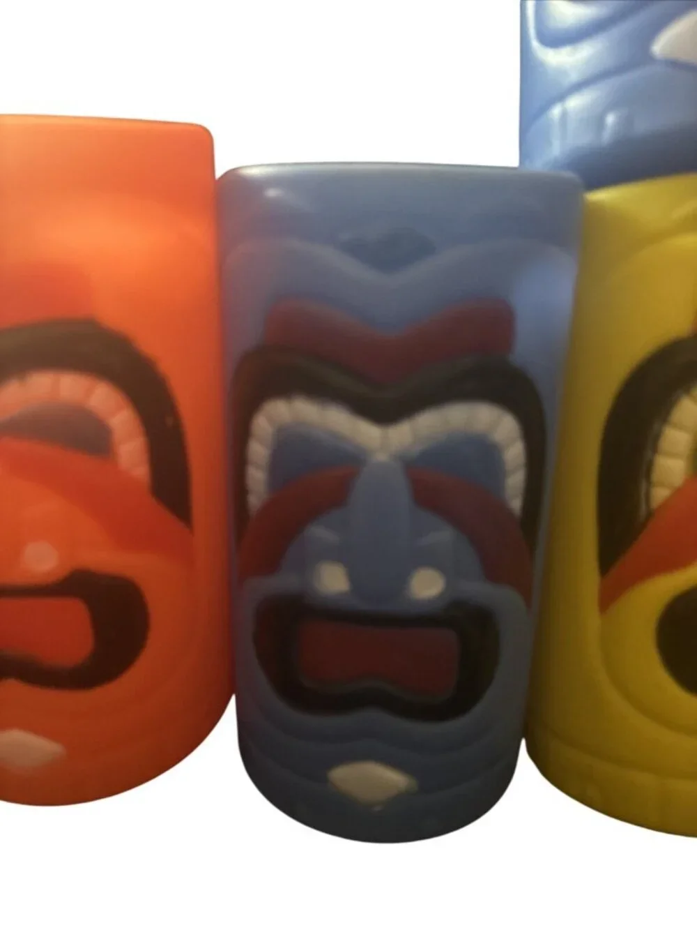 VTG Blow Mold Tiki String Outdoor indoor Patio Lights Tribal Faces BOX LID ONLY